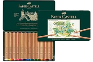 FABER-CASTELL Faber-Castel FC112136 Pitt Pastel Pencils in A Metal Tin (36 Pack), Assorted