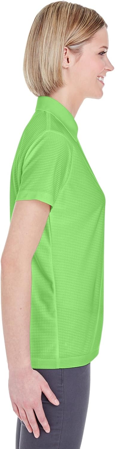 UltraClub Ladies' Cool & Dry Box Jacquard Performance Polo Shirt: Clothing