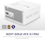 NZXT C850 Gold ATX 3.1 Fully Modular 850W Power Supply White view 2