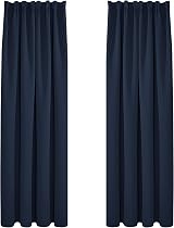 Deconovo Navy Blue Window Treatment Blackout Curtains 2 Panels W55 x L96