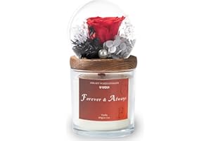 U UQUI Mothers Day Candles Gifts for Mom from Daughter Son, Mothers Day Rose Gifts for Wife from Husband, Mothers Day Flowers Candle Set Gift Ideas, Scented Candles & Preserved Rose