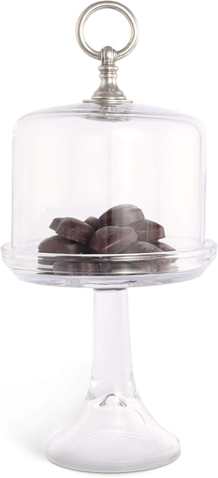 Amazon Vagabond House 手吹きガラス製チーズ デザート カップケーキスタンド ドームカバー付き ソリッドピューター製クリスマスツリーノブ 手作りデザイン 高さ11 5インチ 直径6インチ Vagabond House ケーキスタンド 通販