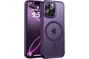 Newfuture Designed for iPhone 16 Pro Case with Magnetic [13 FT Military Drop Protection] [Compatible with Magsafe] Slim Translucent Matte Shockproof with Anti-Fingerprint Phone Case,Deep Purple