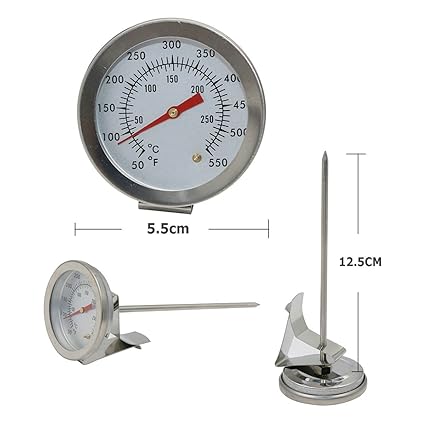 12.5cm : GuDoQi Oil Temperature Meter Food Thermometer Liquid Thermometer Probe Thermometer Kitchen Thermometer