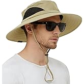EINSKEY Wide Brim Sun Hat, UPF 50+ UV Protection Waterproof Packable Bucket Hat for Men & Women, Fishing Hiking Beach Garden