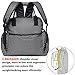 All in One Backpack Diaper Bag Waterproof Baby Nappy Bag Mom Bag for Mom and Dad Fit Stroller - with Changing Pad & Stroller Straps - Large Capacity 13.4 X 13.4 X 4.7 Inch, 14 Pockets, Black