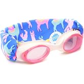 Splash Place SWIM GOGGLES with Fabric Strap - Adult & Kids Swim Goggles - PINKS & PURPLES