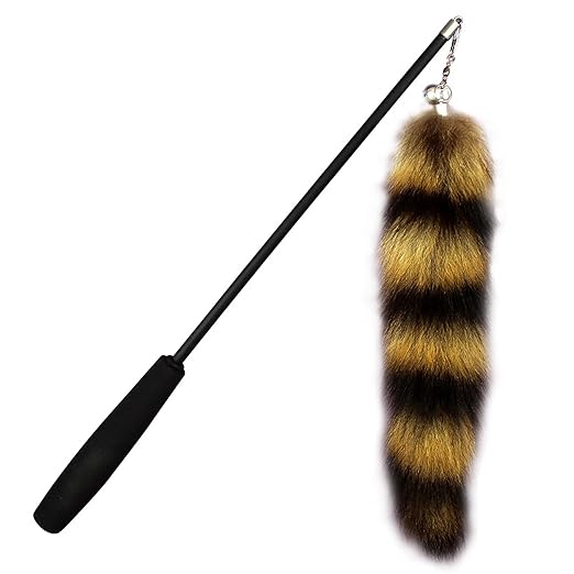 Cat Teaser Retractable Cat Feather Toy Interactive Cat Wand Cat Feather