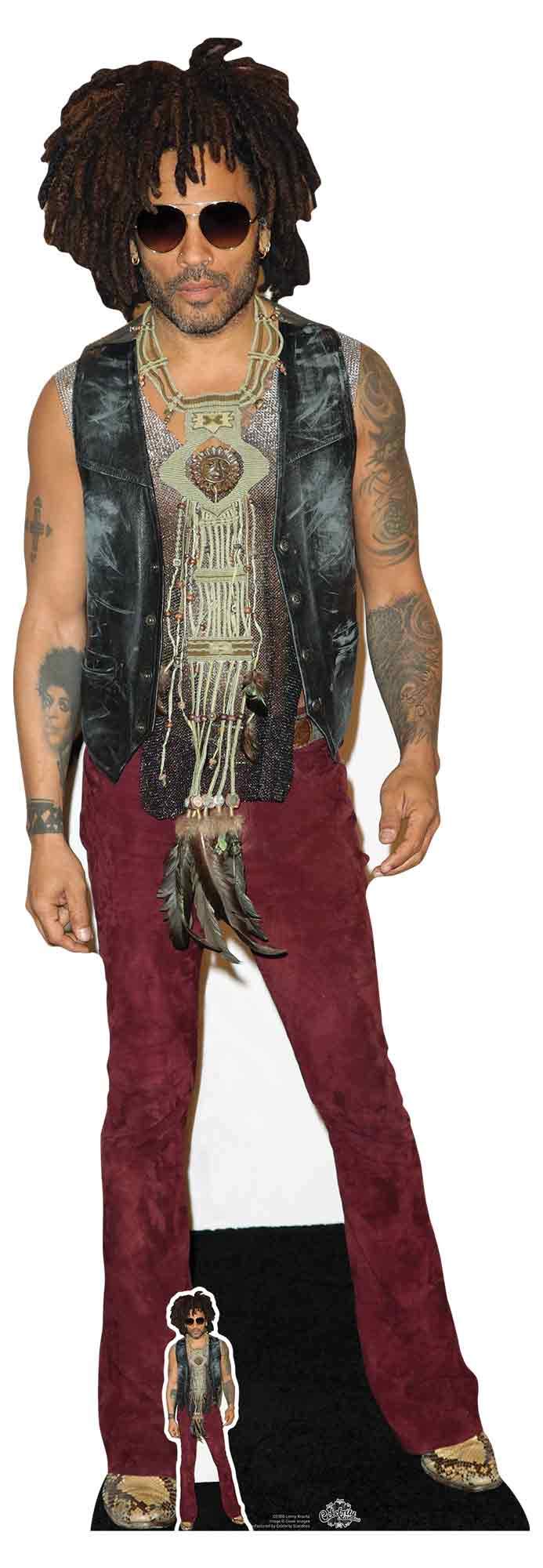 CS908 Lenny Kravitz (Red Jeans) Lifesize Cardboard Cutout with Free Mini Cardboard Cutout