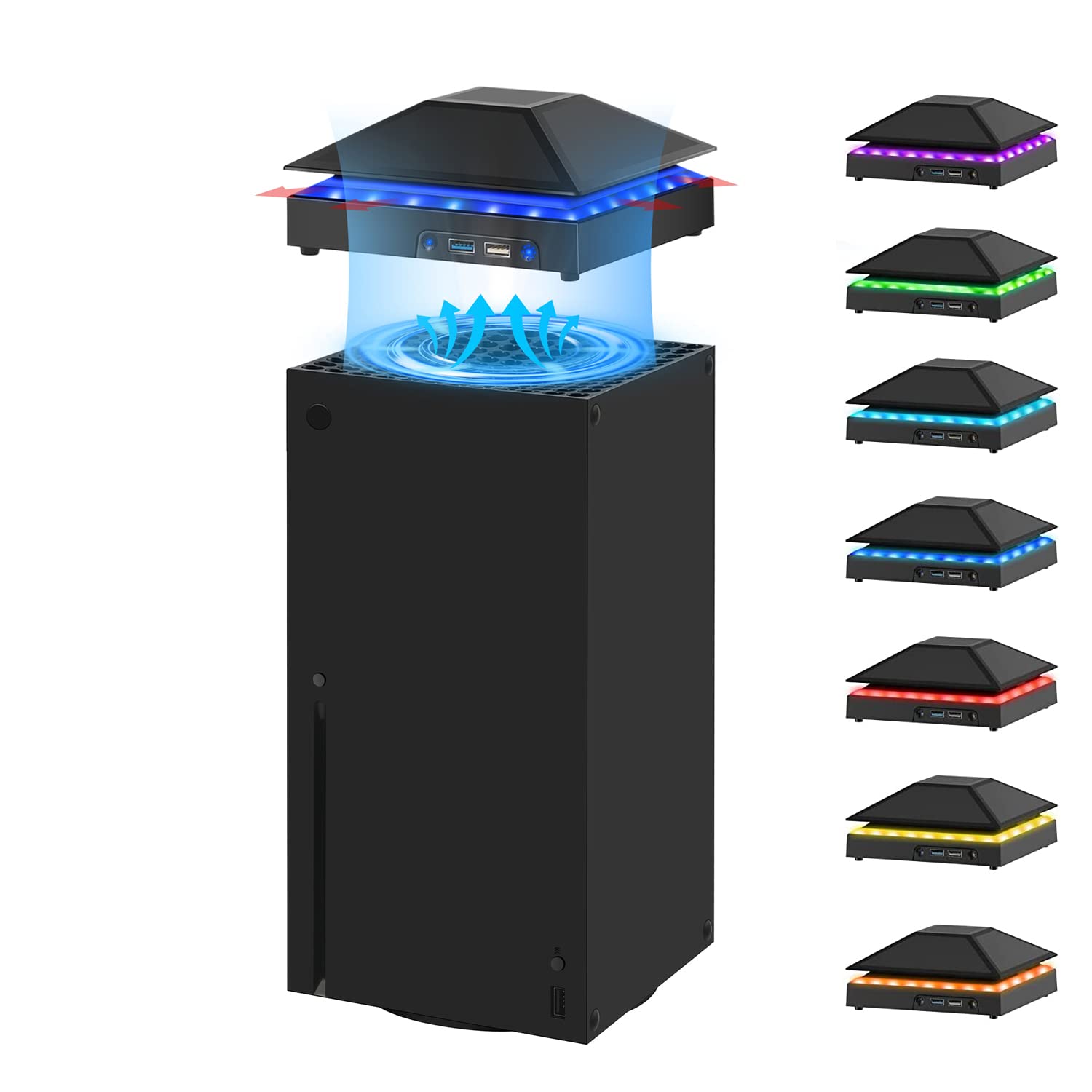 Xbox Series X Cooling Fan With Dual Turbo Fans - USB Powered Console Cooler For Gaming
