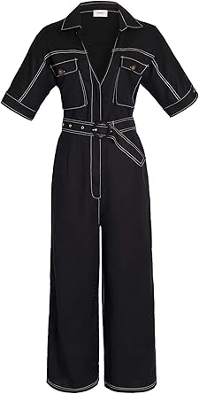 black linen jumpsuit womens