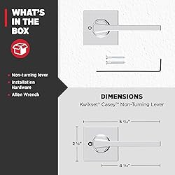 Kwikset Casey Dummy Door Handle, Single Sided Lever