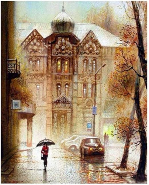 Calle Rusa Diy Pintura Por Numeros Kit Casa Arte De La Pared