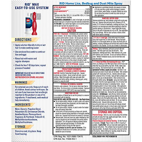 RID MAX Complete Lice Removal Kit, EasytoUse, Includes 1 RIDvantage