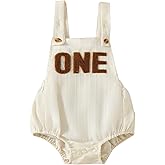 Honganda Summer Baby Boy 1st Birthday Outfit Sleeveless Backless 1 Year Old Overalls Cake Smash Romper for First Birthday