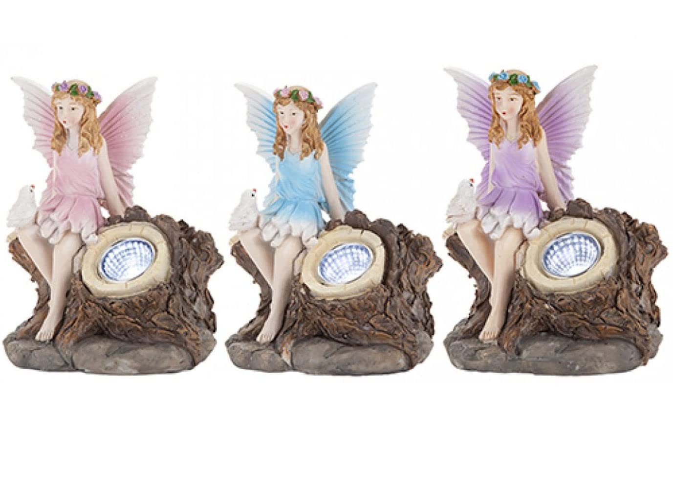 Fairy On Rock Solar Light - 6.7cm x 11.5cm (1 Count) - Assorted Colors - Enchanting Outdoor Illumination