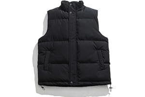 Rkwins Puffer Vest for Men Lightweight Quilted Vest Sleeveless Down Jacket Warm Zip Up Vests with Pockets