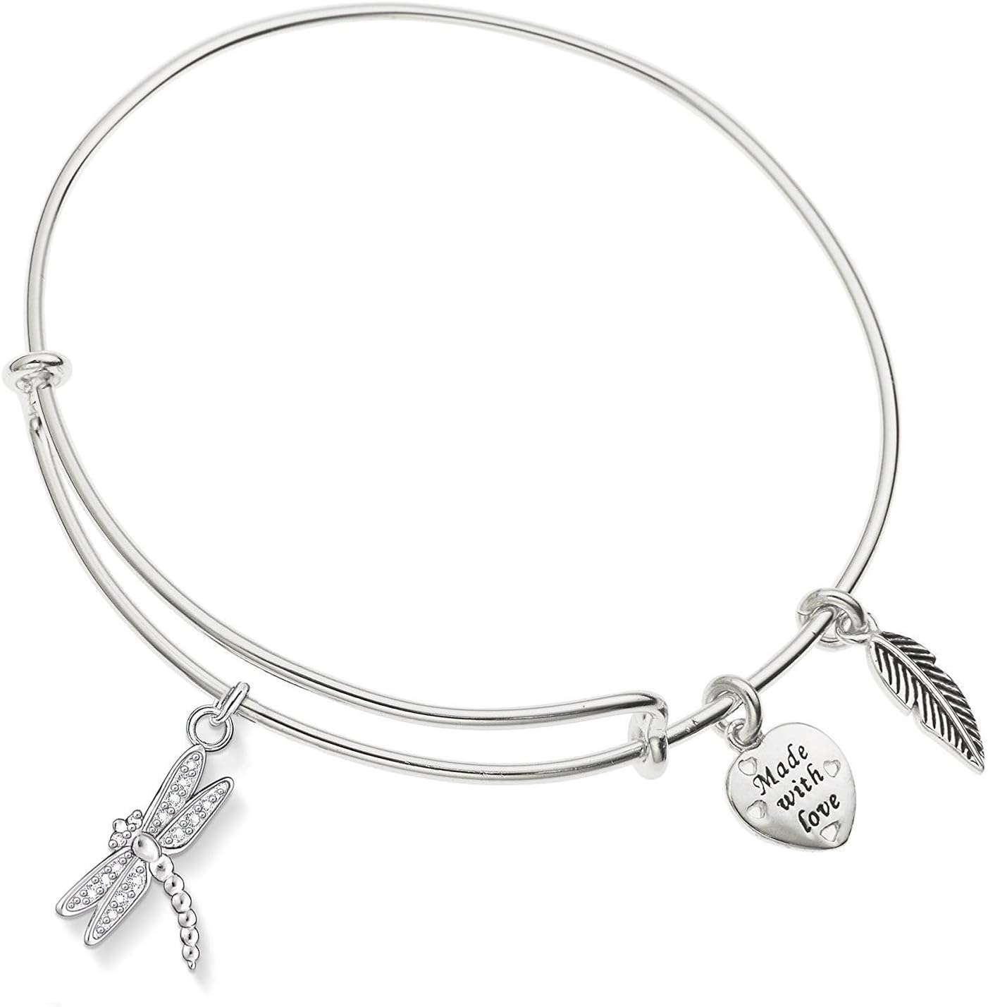 Enni of York Dragonfly Crystal Expandable SilverTone Bangle Bracelet Bracelets Girls