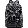 Berchirly 3D Pu Leather Skull Backpacks Men Large Capacity Laptop Bagpack Designer Casual Bookbag Travel outdoor Bags