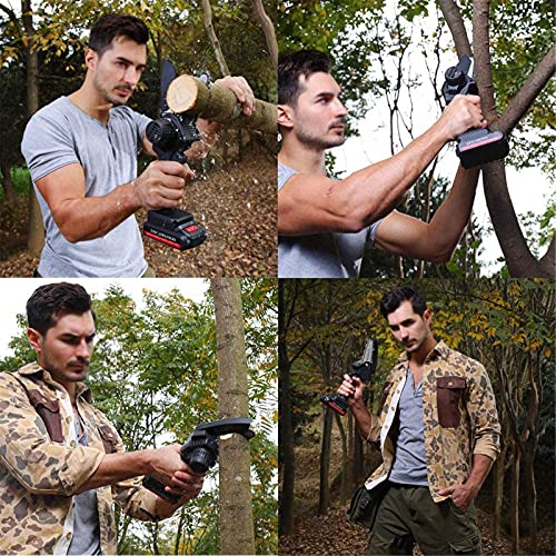 Mini Elektrische Kettensäge 4 Zoll Akku Kettensäges Batteriebetrieb Einhand 0.7kg Leicht Chainsaw Elektro-Säge Mit… – Bild 8