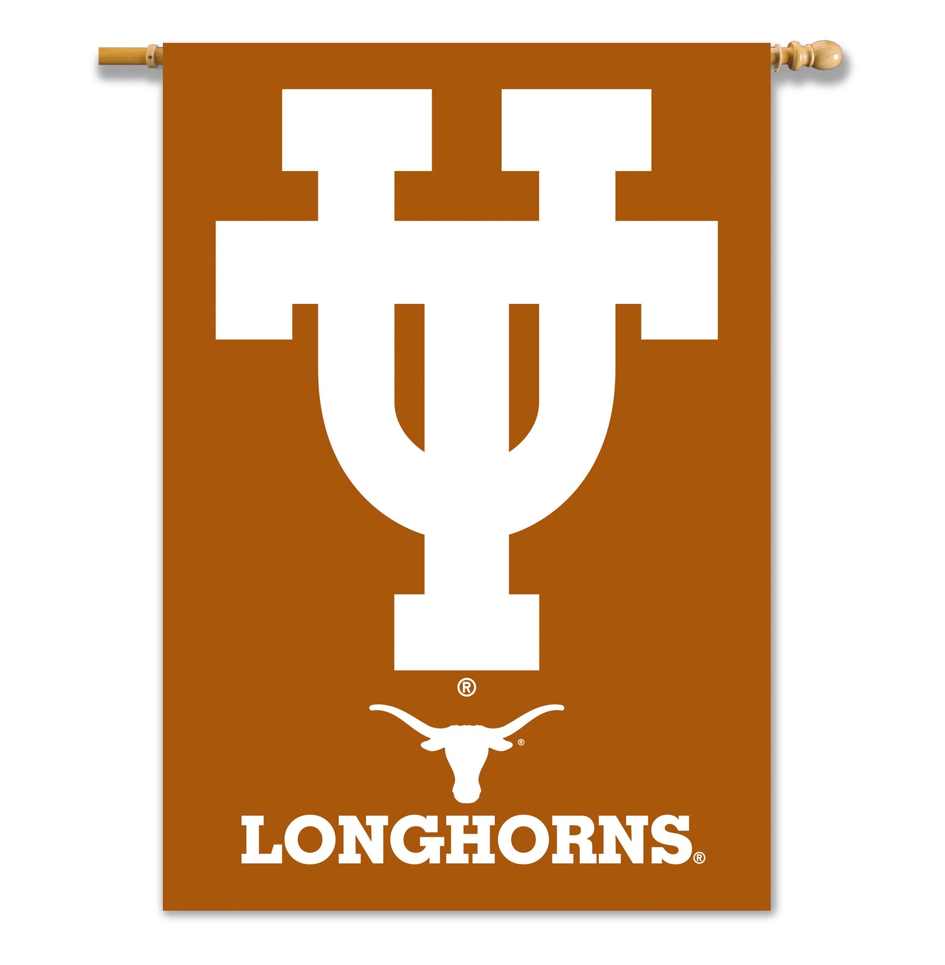 NCAA Texas Longhorns 2-Sided 28-by-40" House Banner with Pole sleeve, Texas Orange,