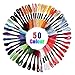 Magic Embroidery Pen Punch Needles, Embroidery Pen Set,Embroidery Patterns Craft Tool Including 50 Color Threads for DIY Sewing Cross Stitching and Knitting Sewing Tool (Colorful)