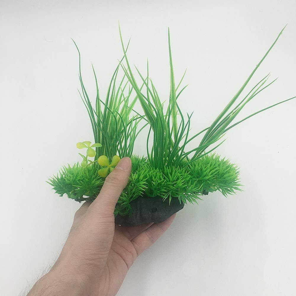 Amazon 水槽用 人工水草 16cm 中型水草セット レイアウト 水槽 オーナメント 水槽内装 アクアリウム 水槽 飾り 観賞魚 熱帯魚 金魚 爬虫類 隠れ家 水族館内装 構築植物 草むら グリーン セット Smoothedo Pets 人工水草 通販