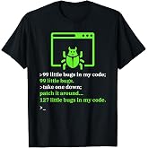 Funny Programmer Shirts by T.K. Debugger Debugging - Computer Science Programmer &amp; Coding T-Shirt Black Small