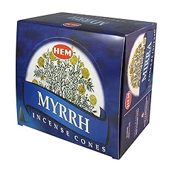 Myrrh Incense Cones and Cone Incense Burner Bundle