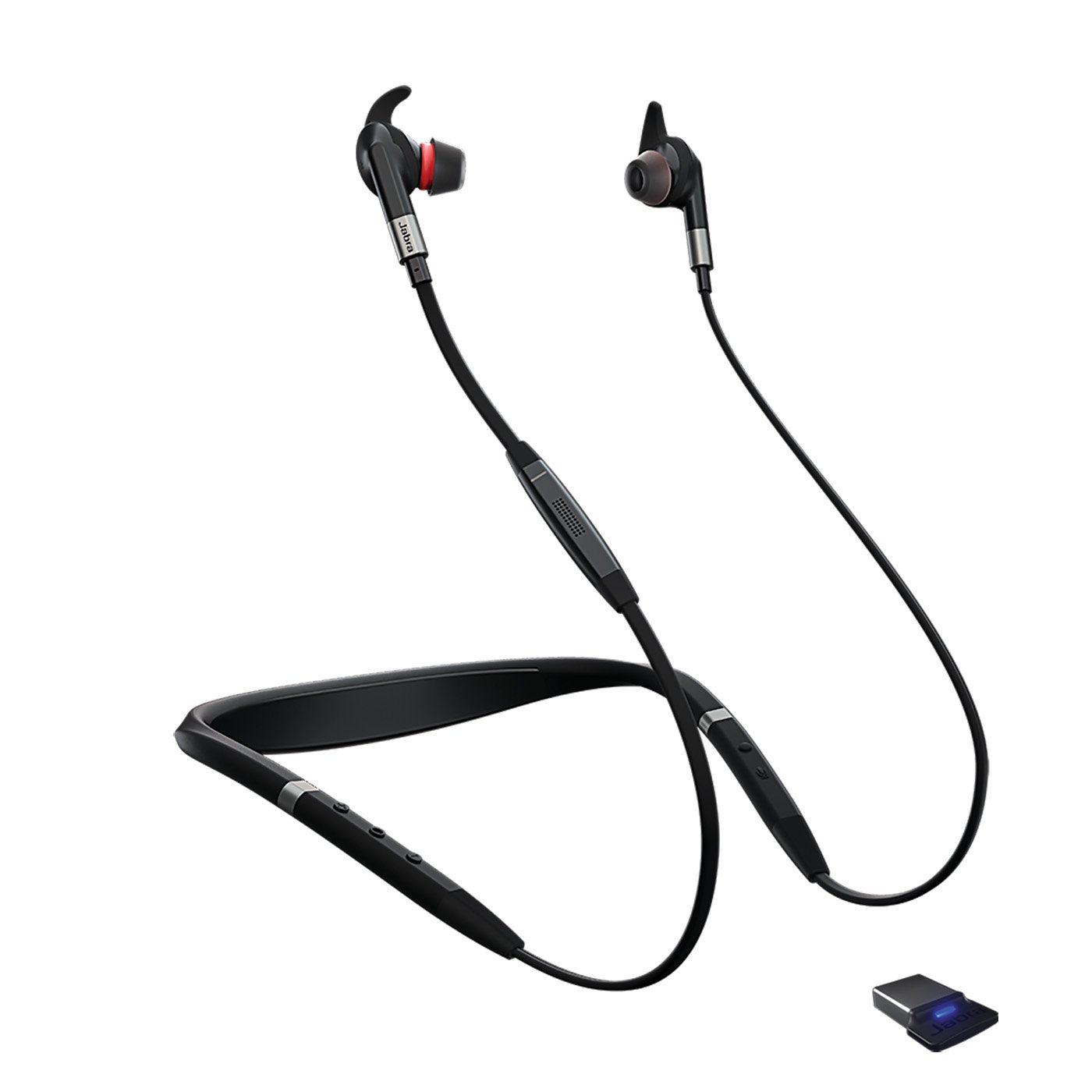 Photo 1 of Jabra Evolve 75e MS Optimized Wireless Bluetooth Earbuds in Ear Noise Cancelling with Professional Sound (Renewed)