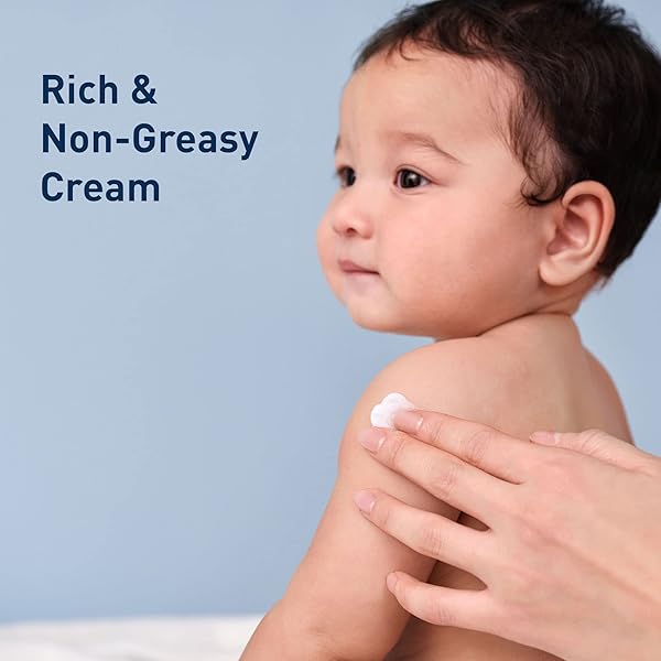 CERAVE BABY CREAM, GENTLE MOISTURIZING CREAM WITH CERAMIDES, FRAGRANCE, PARABEN, DYE & PHTHALATES FREE, RICH & NON-GREASY FEEL, GENTLE BABY SKIN CARE, 8 OUNCE