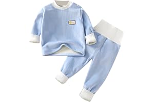 Winter Outfit for Winter Apparel Baby Girls Children's Thermal Underwear Homewear Set Boys and Girls Long Sleeve Baby Plus