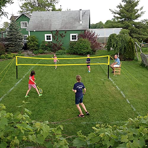 Badminton & Volleyball Combo Set Professional Volleyball Net for Lawn