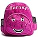 Kids Cute Short Plush Backpack Purple Barney by Elleplush