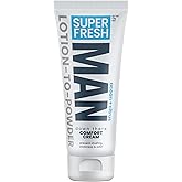 Super Fresh Ball Deodorant Powder Lotion Comfort Cream for Man Parts Groin Butt and Body Hygiene Controls Odor Stops Chafing and Itch Absorbs Sweat Aluminum Free Formula in 4 oz Tube