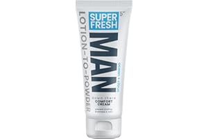 SUPER & FRESH CO. Super Fresh Ball Deodorant Powder Lotion Comfort Cream for Man Parts Groin Butt and Body Hygiene Controls Odor Stops Chafing and Itch Absorbs Sweat Aluminum Free Formula in 4 oz Tube