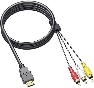 cable 1080p hdmi macho 3rca adaptador cable transmision salida audio video 1 5m