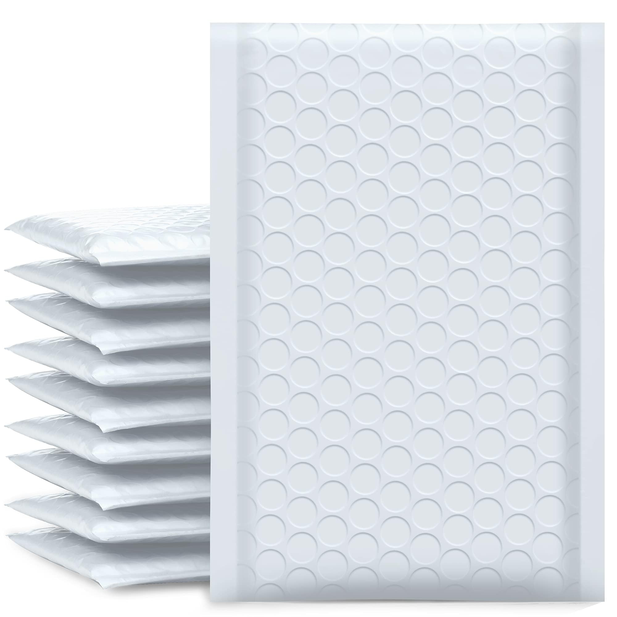 Photo 1 of UCGOU Bubble Mailers 4x8 Inch White 50 Pack Usable Size 4x7 Inch Padded Envelopes Small Business Mailing Packages Opaque Self Seal Adhesive Waterproof Boutique Shipping Bags for Jewelry Supplies #000