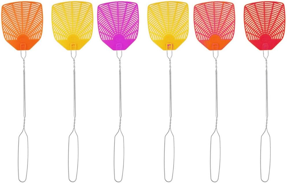 Pic Fly Swatters Metal Handle Set of 6 Value Pack: Garden & Outdoor