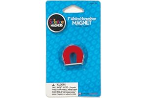 Dowling Magnets Alnico Horseshoe Magnet (One 1 Inch High Red Small Magnet) and One Keeper. Item 731014. Science Magnets for Kids (Ages 8+). Kids Magnets/Kid Magnets/Magnet for Kids/Classroom Magnets