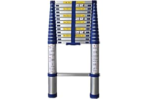 YXBDD 26ft Telescoping Ladder Multi Purpose Aluminium Extension - Portable Foldable Step Loft for Home Garden Office Ladders Extendable, Lightweight & Sturdy Design Easy to Store Transport.