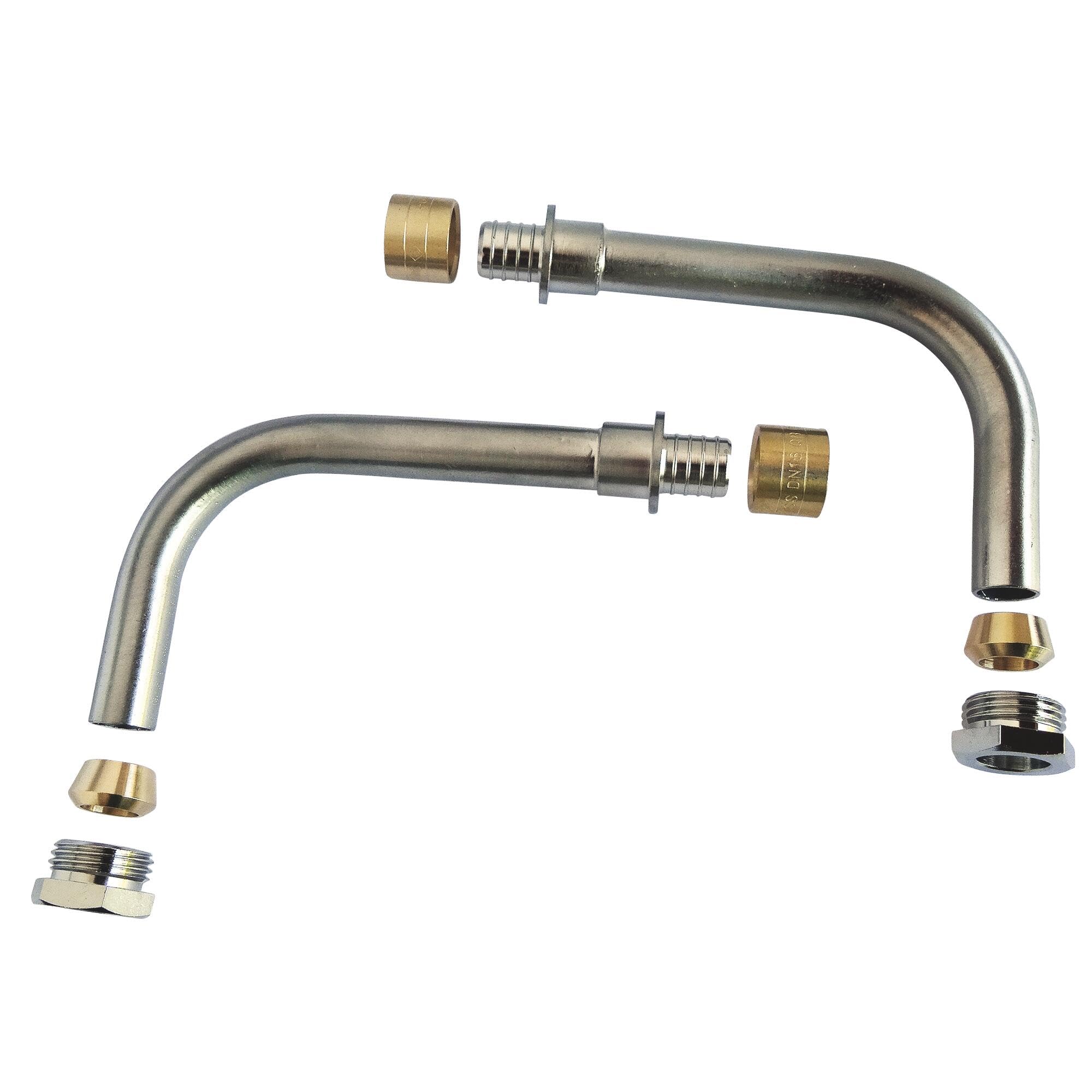 SOMATHERM FOR YOU, Per-Ø12 Sliding Radiator Rod Connection kit - Includes 2 rods and 2 connectors Bicone Male 15/21 for Quick and Aesthetic Installation