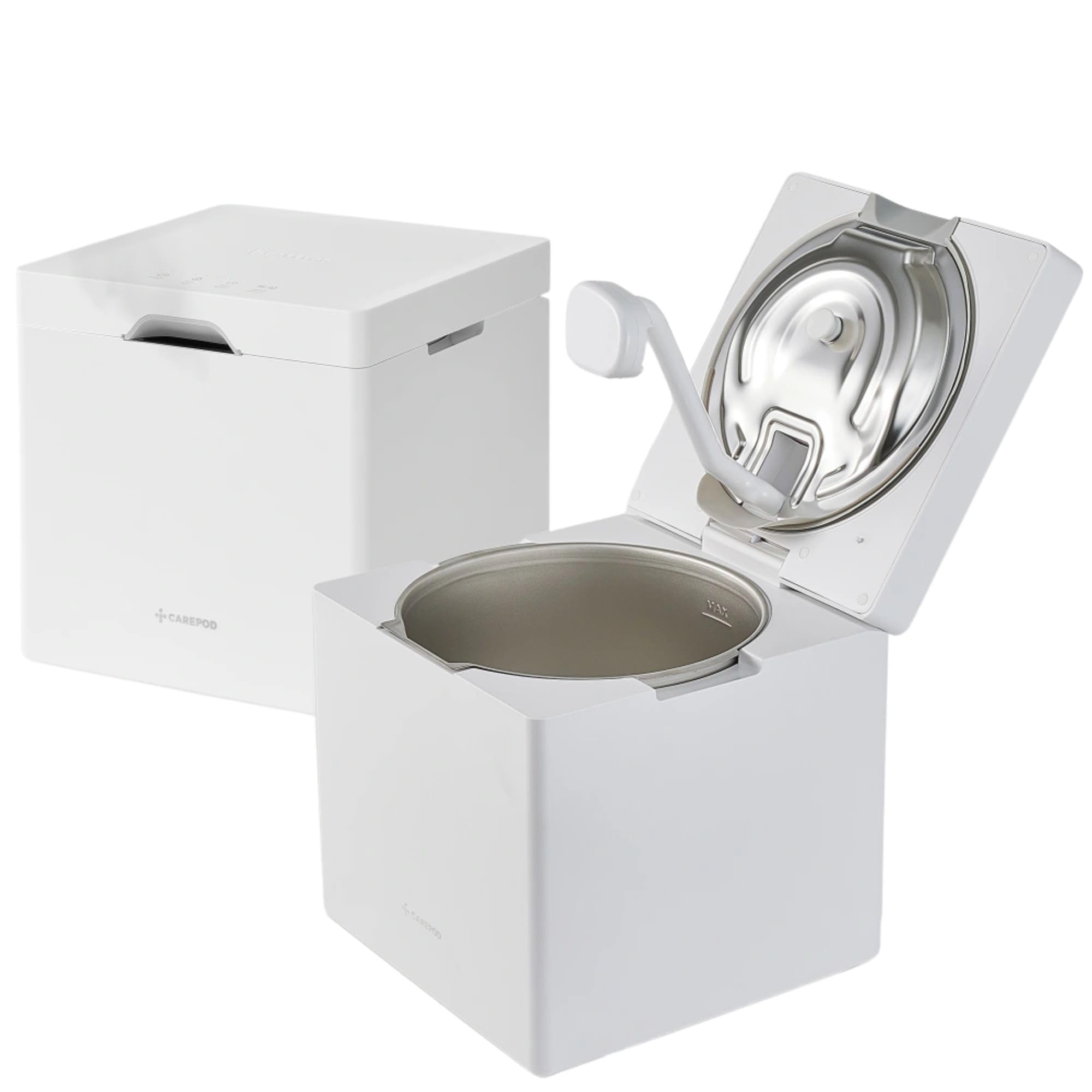 Carepod Cube Plus X50V Stainless Steel Humidifier - Easy to Clean, 3 Mist Level Settings, Auto-Humidity & Auto Shut-Off Feature, One Touch Built-in Sanitization, No Filters, Lasts 32Hrs (1.1Gal/4.2L)