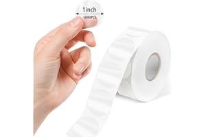 1000-Pack Clear Circle Seal Stickers，1-Inch Self-Adhesive Wafer Dots Label for Envelopes, Gift Boxes, Mail & Package Sealing 