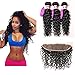Brazilian Water Wave Bundles With Frontal Ear To Ear 13x4 Lace Frontal With Bundles Unprocessed Human Hair Bundles With Closure(22 24 26+20 lace frontal, Natural Color)