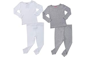 Sweet & Sassy Infant & Toddler Girls' 4-Piece Thermal Underwear Set