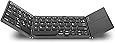 Folding Bluetooth Keyboard, Jelly Comb Rechargeable Portable BT Wireless Foldable Mini Keyboard with Touchpad for Tablet Samsung or Other Cell Phones (Dark Gray)