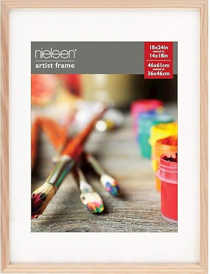 Amazon Com Nielsen Bainbridge Gallery Wood Frames For Canvas 18 In X 24 In Natural 14 In X 18 In Opening Single Frames