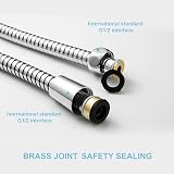 OFFO Shower Hose 2.5m Stainless Steel Anti-Kink Chrome Replacement High Pressure view 3
