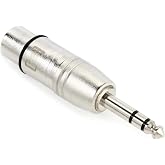 Hosa GXP-143 Adaptor, XLR3F to 1/4 Inch TRS | Connects balanced microphone and line-level equipment